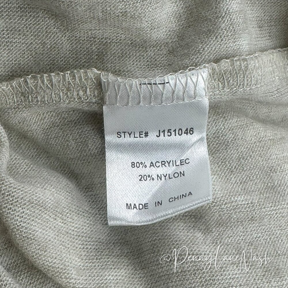 Pursue Draped Open Front Cardigan Sweater Medium M Cream - Picture 6 of 10